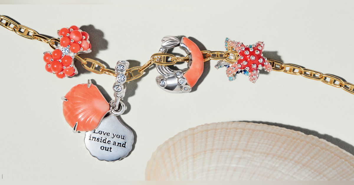 Pandora seashell and starfish jewelry