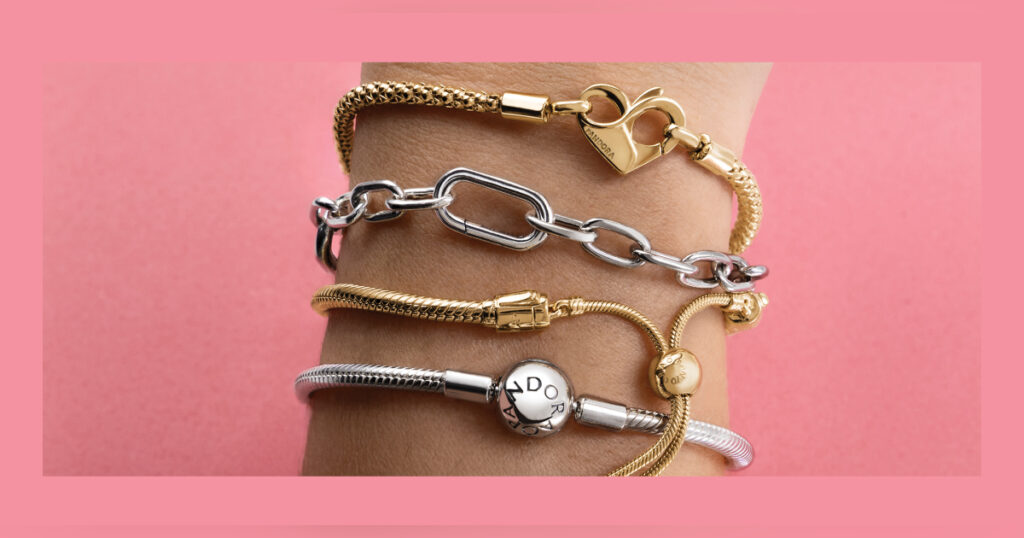 pandora bracelet stack on arm