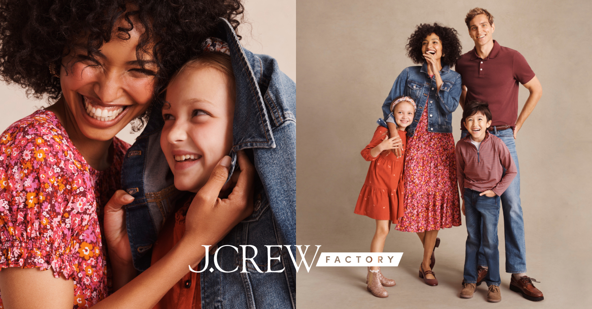 J.Crew Factory models in fall clothes