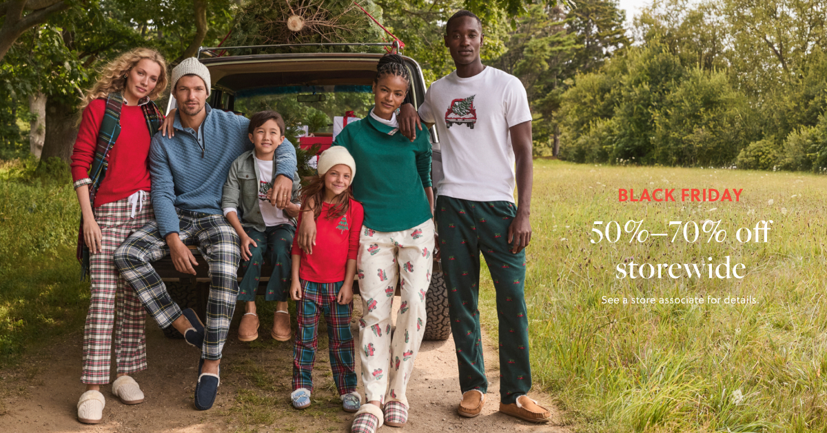 J.Crew Factory Models in Holiday PJs